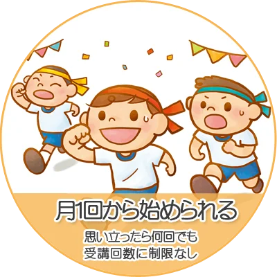月1回から始められる
思い立ったら何回でもチケット購入可
受講回数に制限ありません
